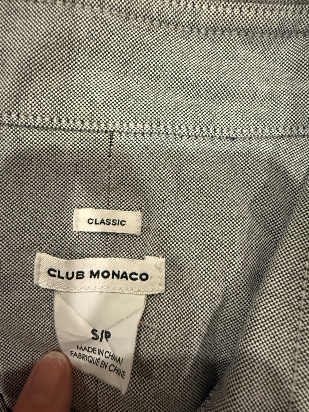 Club Monaco Gray Casual Button-Down Shirt - Picture 2 of 3